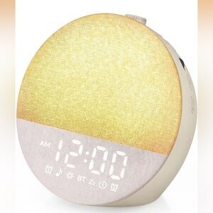 Sunrise Alarm clock white noise machine natural wake up light for bedroom